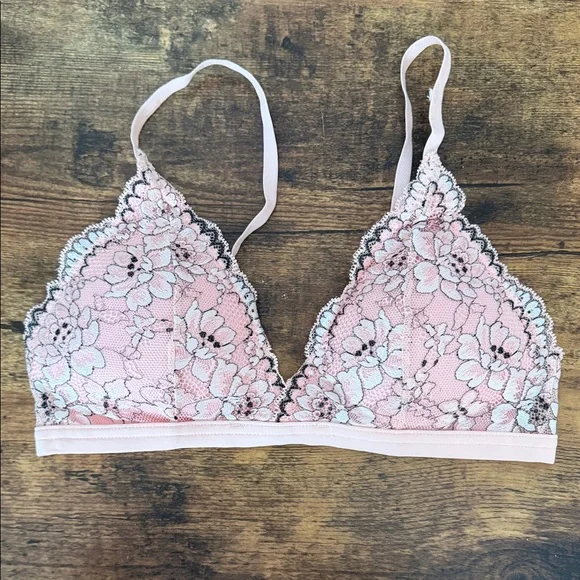 Sam Edelman Pink Lace Bralette - Picture 1 of 5